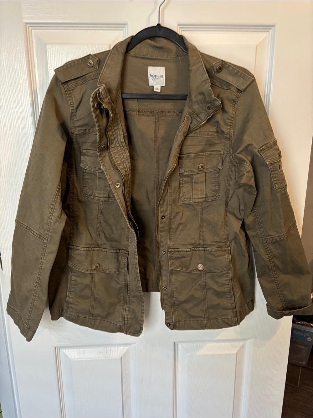 kensie Olive Green Utility Field Jacket